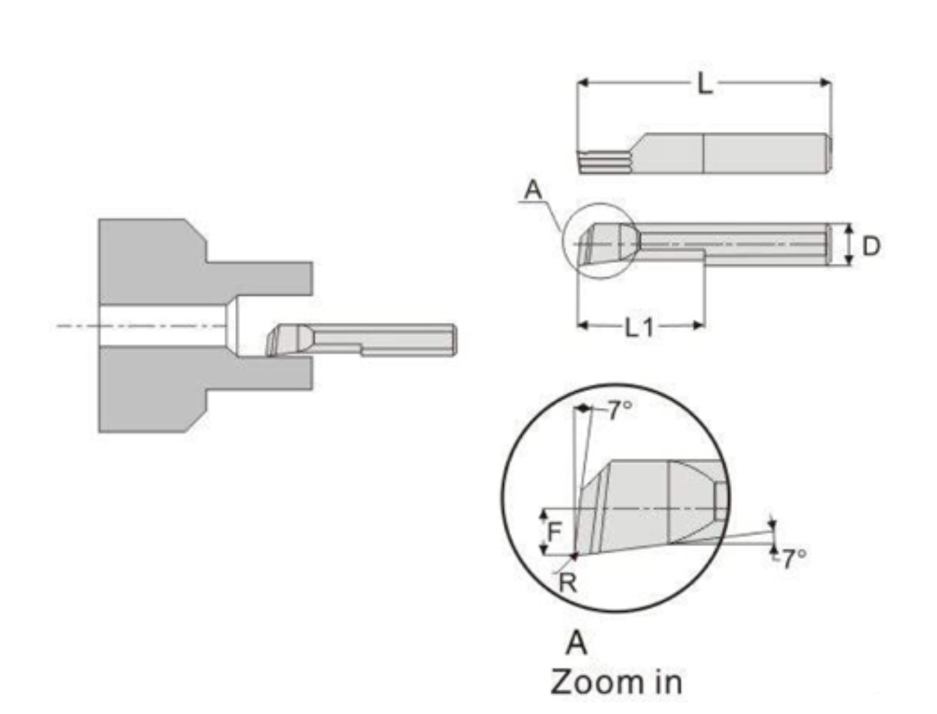 MTR 6 R0.1 L15 мини-резец расточной